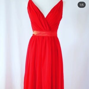Red "Selena"evening gown